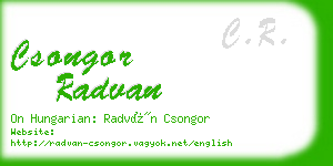 csongor radvan business card